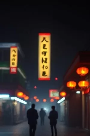 《量子邮差》竖版海报，人物立于蓝色时空裂缝之前
