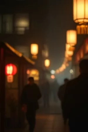 《静默频率》竖版海报，耳机与静止的声波线