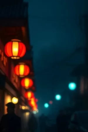 《铁皮月亮》竖版海报，金属质感的巨大圆月